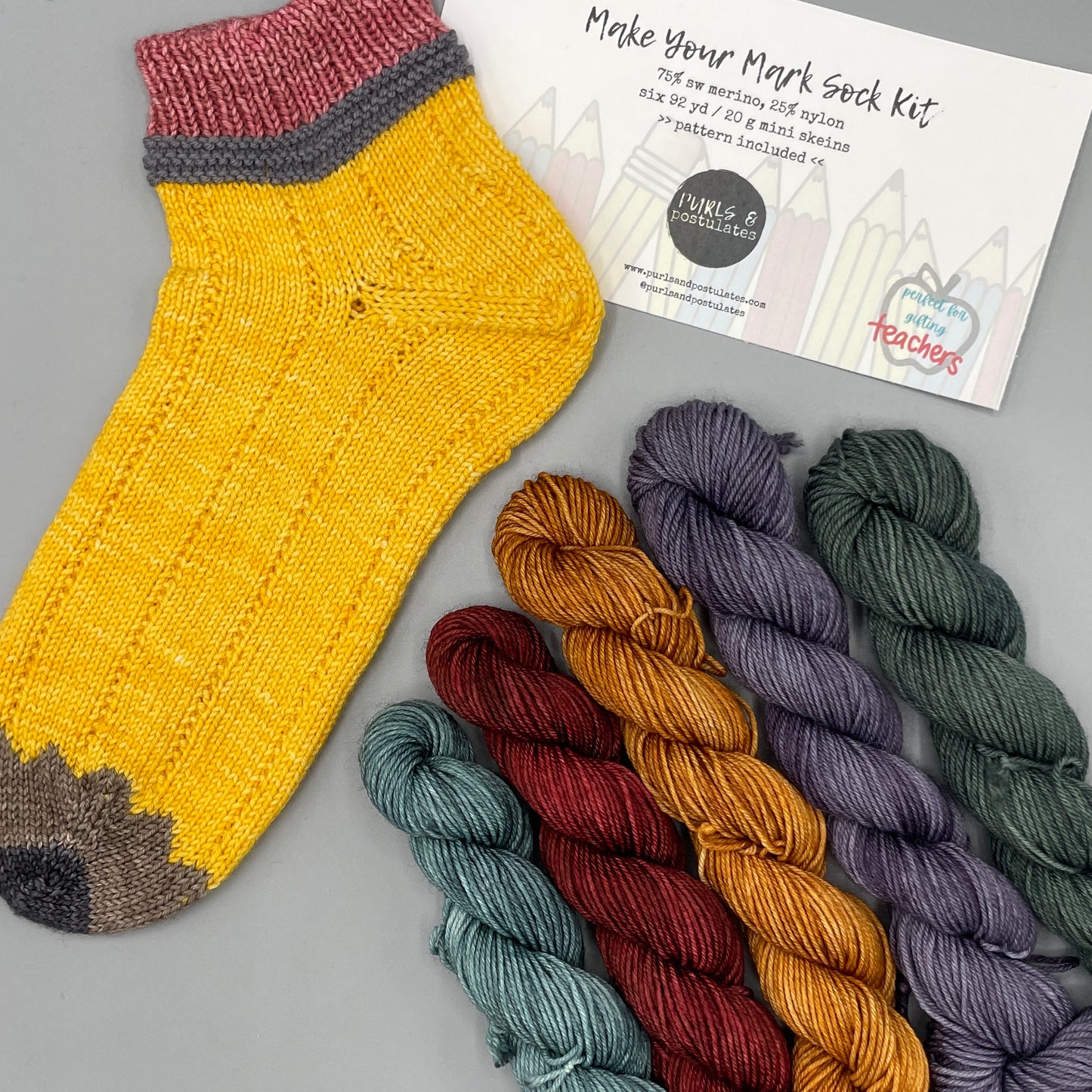 Make Your Mark COLORED PENCIL Sock Kits